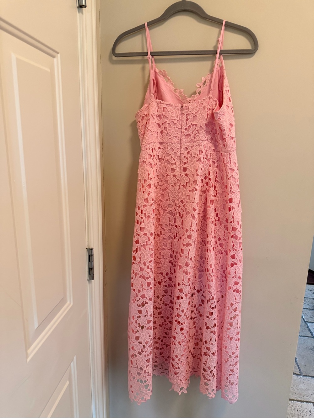 Pink Lace Spaghetti Strap Dress - Picture 2 of 2
